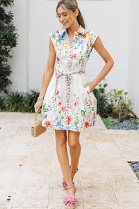 Blossom Breeze White Floral Dress