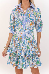 Just Add Sandals Blue Floral Dress