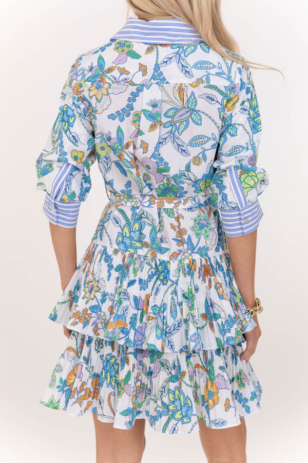 Just Add Sandals Blue Floral Dress