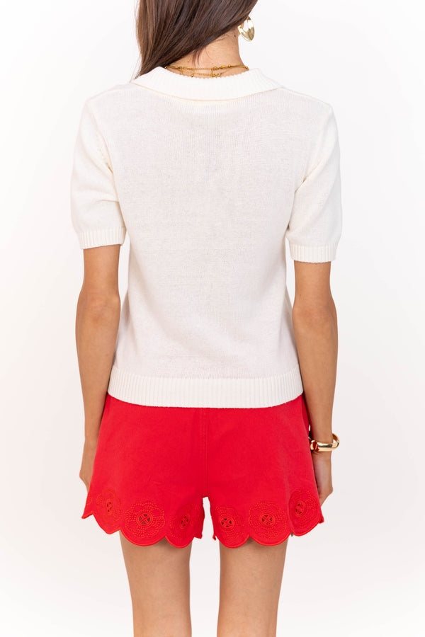 Light Layers Cream Nautical Printed Sweater