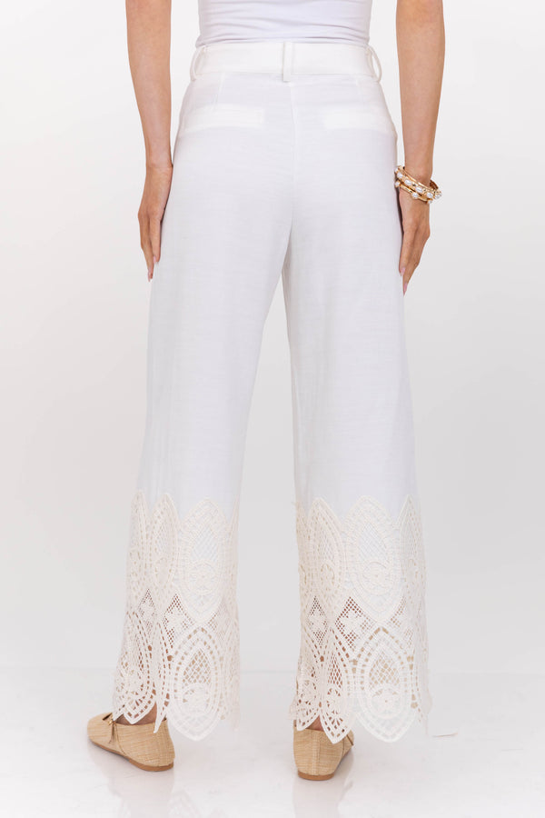 New Season Ease White Pants