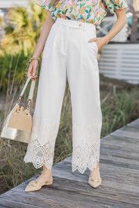 New Season Ease White Pants