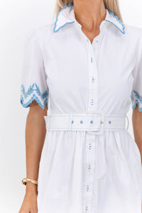 Easy Everyday White Embroidered Dress