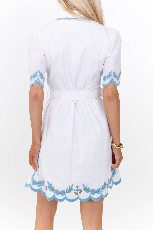 Easy Everyday White Embroidered Dress