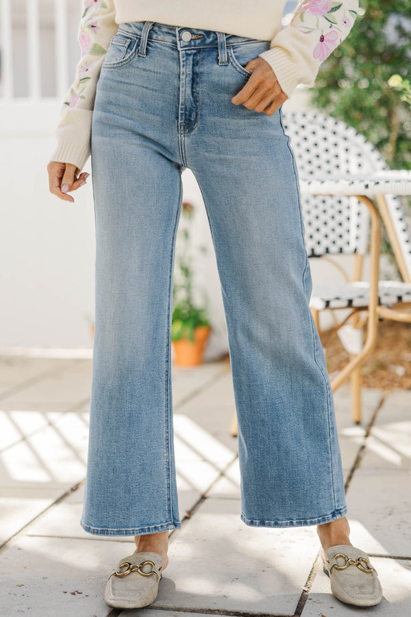 The Laidback Wide Leg Blue Jeans