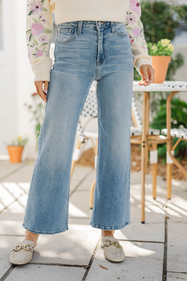 The Laidback Wide Leg Blue Jeans