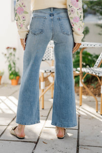 The Laidback Wide Leg Blue Jeans