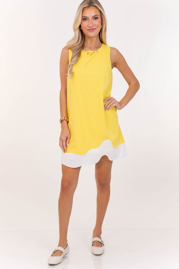 Wear This All Season Yellow Shift Dress