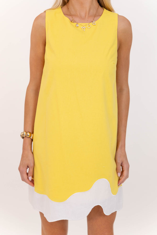 Wear This All Season Yellow Shift Dress