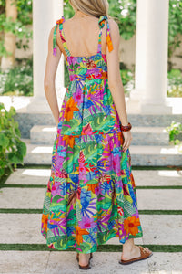 Sprinkle of Summer Pink Floral Midi Dress