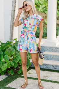 Garden & Bloom Blue Floral Romper