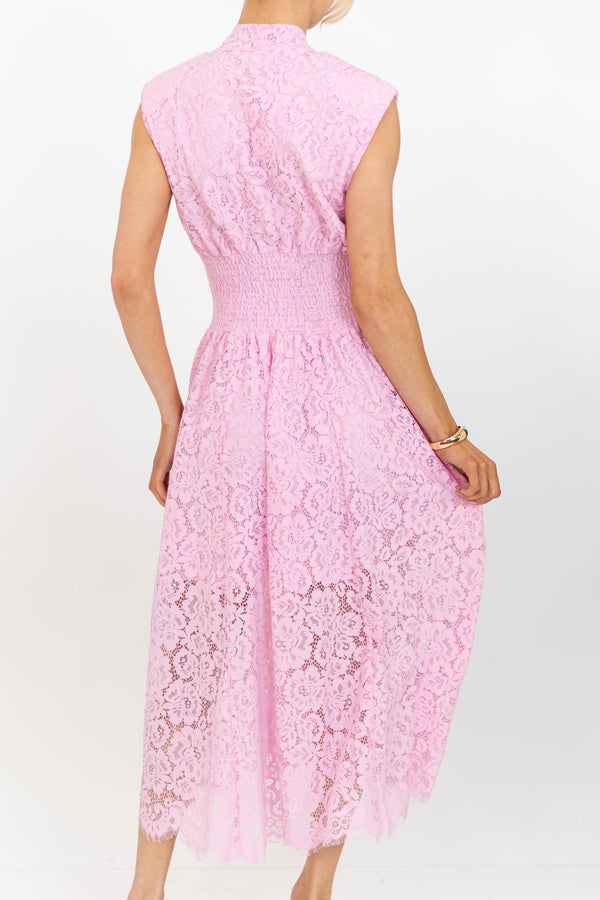 Fate: Exactly What I Needed Blush Lace Midi Dress