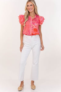 Fate: Always In Bloom Pink Floral Blouse