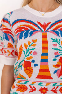 Fate: Just Feels Sweet Cream Floral Sweater