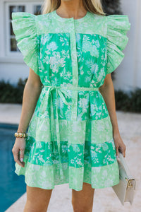 Easy With Confidence Sage Floral Dress