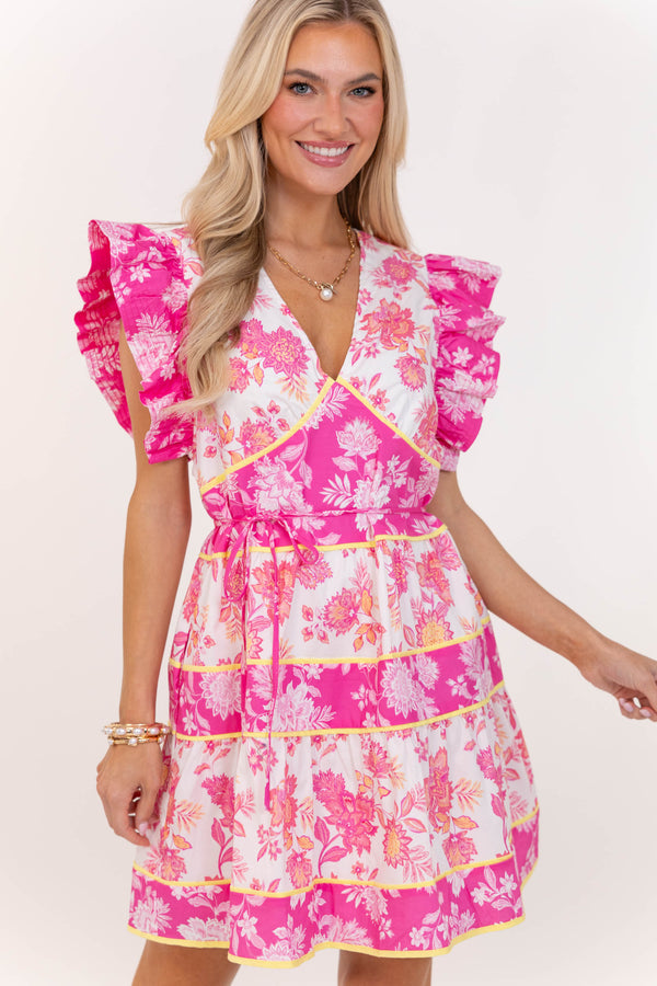Effortlessly Pretty Pink Floral Dress
