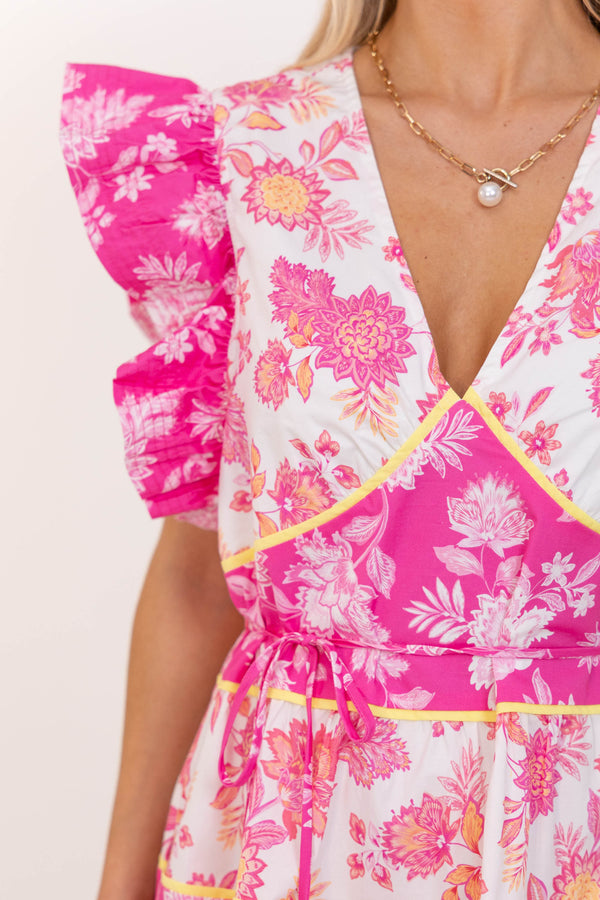 Effortlessly Pretty Pink Floral Dress