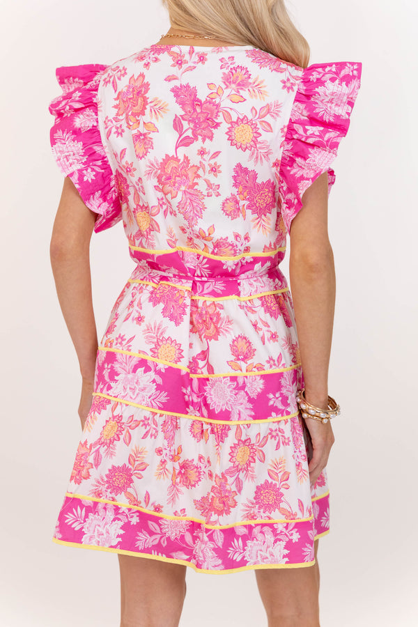Effortlessly Pretty Pink Floral Dress