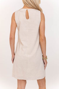 THML: Put Together Pretty Cream Embroidered Shift Dress  Shop the Mint