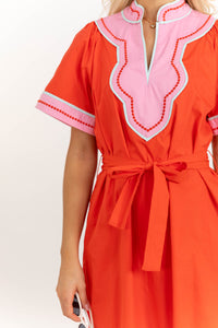 THML: Sweet And Simply Styled Red Midi Dress