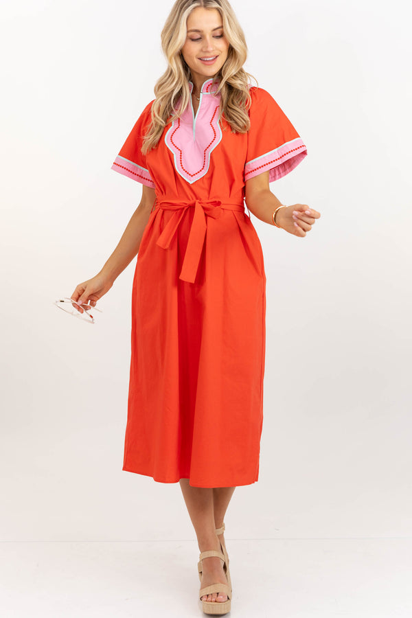 simply silk dresses THML: Sweet And Simply Styled Red Midi Dress, X-Small - The Mint Julep Boutique