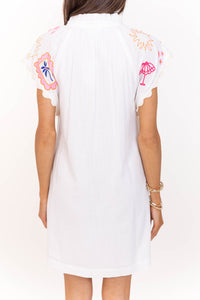 THML: Forever Kind Of Cute White Embroidered Dress