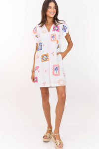 THML: Forever Kind Of Cute White Embroidered Dress