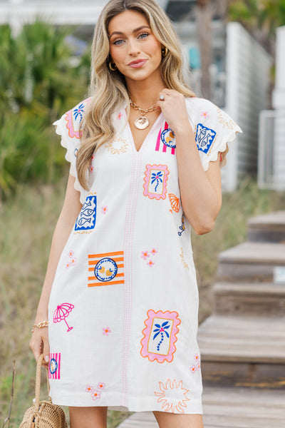 THML: Forever Kind Of Cute White Embroidered Dress – Shop the Mint