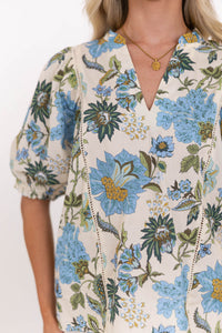THML: Throw It On Cream Floral Blouse