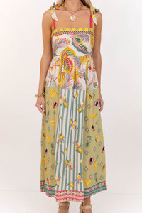Right On Trend Cream Floral Midi Dress