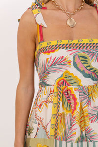 Right On Trend Cream Floral Midi Dress