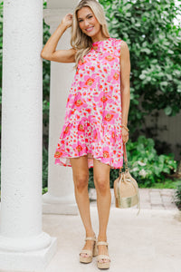 Hard To Beat Pink Floral Dress