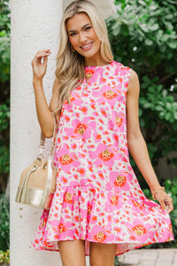 Hard To Beat Pink Floral Dress