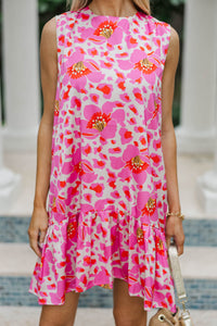 Hard To Beat Pink Floral Dress