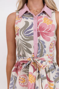 Exactly What You Need Cream Floral Midi Dress