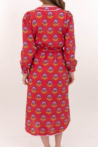 Pretty As Can Be Red Medallion Dress