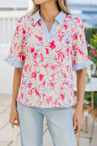 Purely Polished Pink Floral Blouse