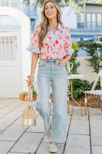 Purely Polished Pink Floral Blouse