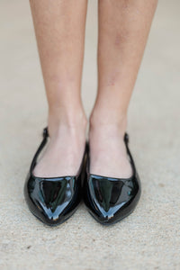 Girls: Feeling The Joy Black Slingback Flats