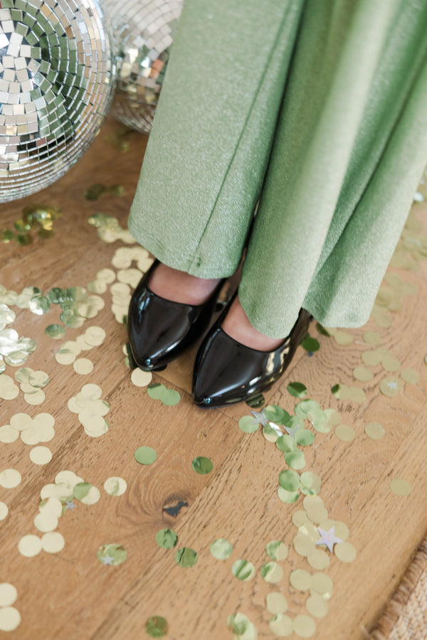 Girls: Feeling The Joy Black Slingback Flats