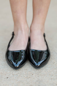 Girls: Feeling The Joy Black Slingback Flats