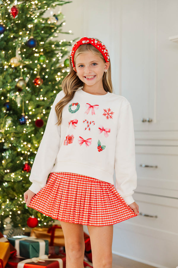 Girls: The Sadie Red Gingham Skort