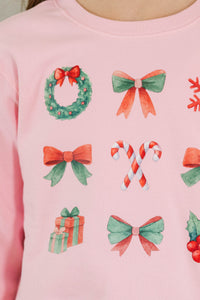 Girls: All My Favorites Blush Pink Graphic Sweatshirt