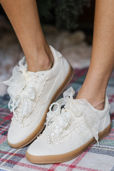 Feeling Fancy Ivory Sneakers Shop the Mint Feeling Fancy Ivory Sneakers Shop the Mint