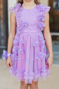 Girls: Always Going To Shine Lavender Flower Dress