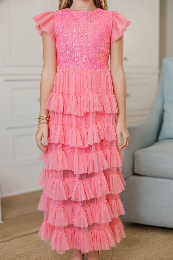 pink sequin midi dress ARRANGE by ASOS this is where you start AMARA BARBIE PINK SEQUIN DRESS