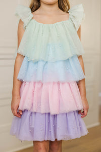 Girls: My Colorful Side Multicolored Layered Tulle Dress