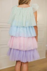 Girls: My Colorful Side Multicolored Layered Tulle Dress