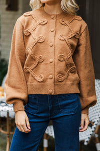 Wrapped In Warmth Camel Cardigan