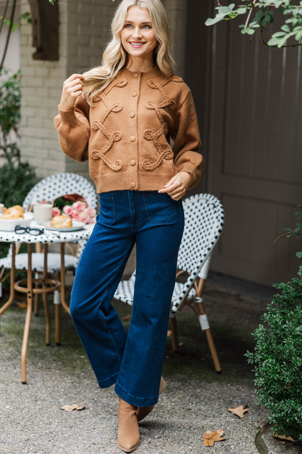 Wrapped In Warmth Camel Cardigan